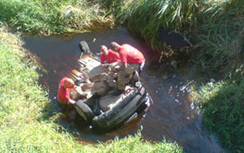 Em Alagoas, carro cai em rio e motorista morre.