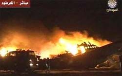 Incndio em avio deixa ao menos 20 feridos no Sudo