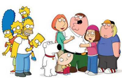 Fox far Family Guy com Simpsons
