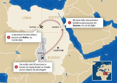 Seqestradores de avio com 95 a bordo negociam na Lbia