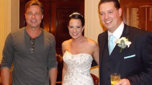 Brad Pitt causa alvoroo ao aparecer em mesmo hotel onde acontecia casamento na Inglaterra