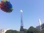 Obelisco  coberto por camisinha gigante no Centro do Rio