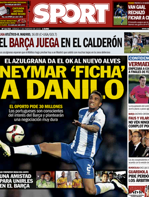 Jornal catalo v Neymar como ponte para Bara fisgar Dani