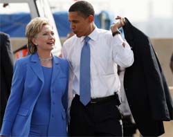 Obama e Hillary promovem primeiro comcio juntos