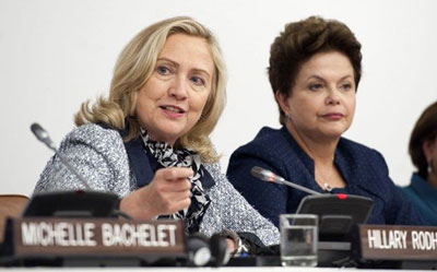 ONU: Dilma, Bachelet e Hillary defendem mulheres na poltica