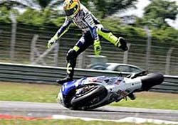 Valentino Rossi sofre acidente na Tailndia