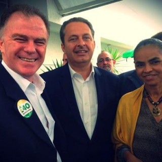 Eduardo Campos e Marina Silva chegam ao ES