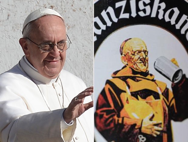 Internautas veem semelhana entre Papa Francisco e religioso de cerveja