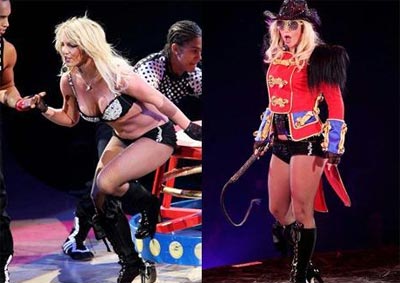 Britney Spears estreia turn Circus com novo figurino e barriguinha