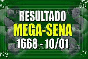 Mega-Sena 1668 pode pagar R$ 3 milhes neste sbado 10/01/20
