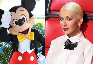 Oi? Christina Aguilera vai  Disney e discute com o Mickey, 