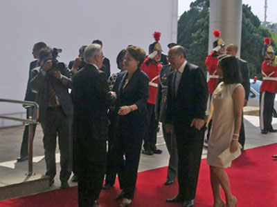 Dilma Rousseff chega ao Palcio dos Bandeirantes