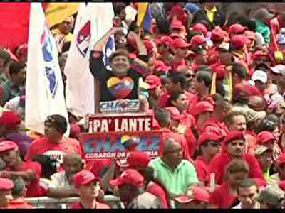 Chavistas tomam posse da presidncia em passeata nas ruas  