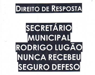 Direito de Resposta - Lugo Caso do Seguro Defeso