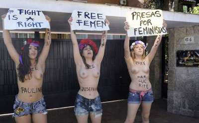Tunsia condenou ativistas do grupo FEMEN a quatro meses de priso por atentado ao pudor e bons costumes