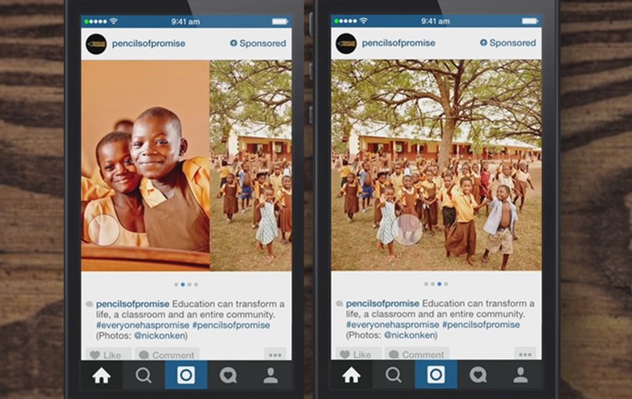 Instagram ganha slide lateral em carrossel de fotos e links 