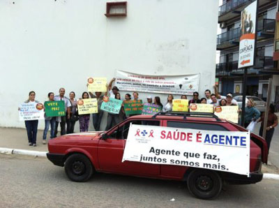 Agentes de Endemias protestam na Cmara de Vereadores