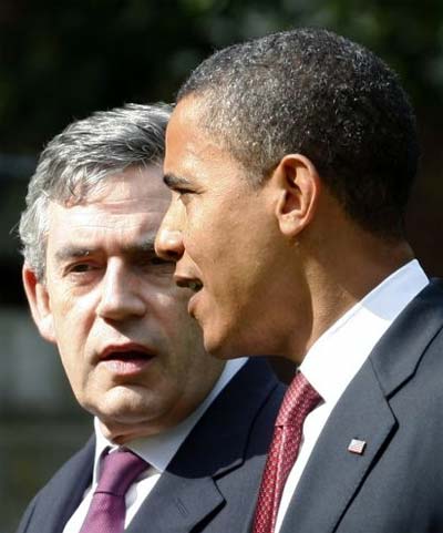 Brown e Obama se renem para discutir cenrio internacional