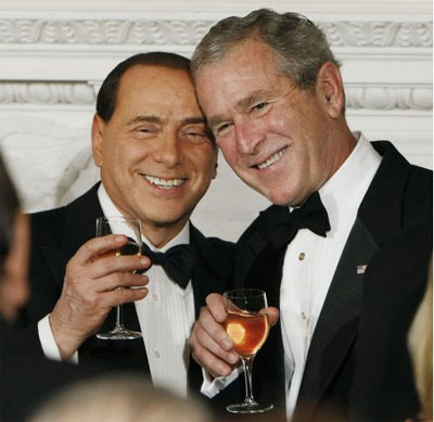 Casa Branca faz jantar em homenagem ao premi italiano Berlusconi
