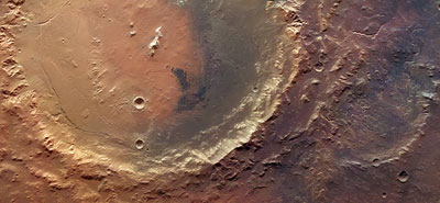 Sonda europeia identifica cratera  em Marte onde pode ter havido gua 