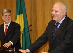 Chanceler espanhol visita o Brasil