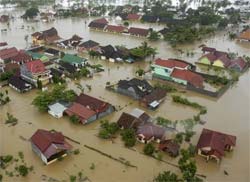 Indonsia: Alagada com as fortes chuvas 