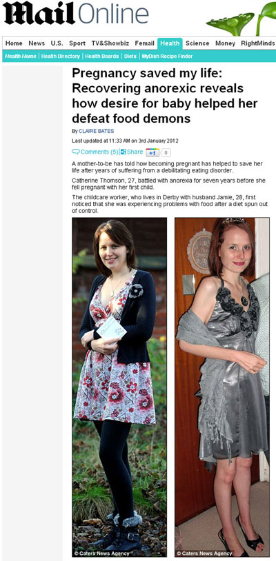 Britnica de 27 anos diz que ficar grvida a salvou da anorexia