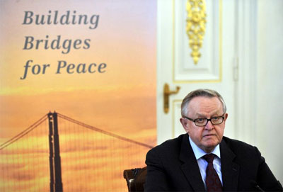 Ex-presidente da Finlndia leva Nobel da Paz 2008