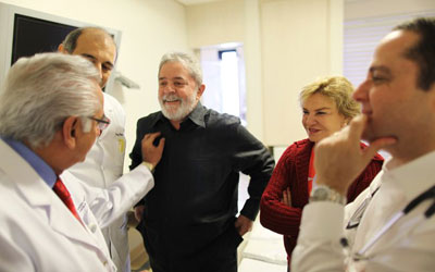 Lula inicia quimioterapia e ter acompanhamento fonoaudiolgico