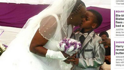 Menino de 8 anos se casa com mulher de 61 na frica do Sul