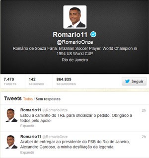Romrio anuncia desfiliao do PSB