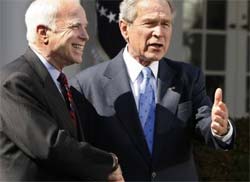 Presidente Bush declara apoio a John McCain 
