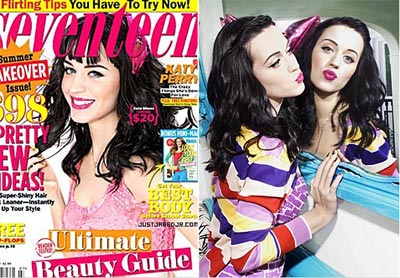 Katy Perry mostra seu lado menininha na capa da Seventeen