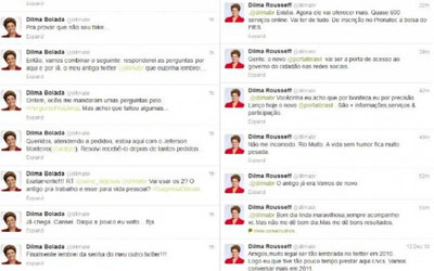 Presidente volta ao Twitter e encontra Dilma Bolada pessoalmente