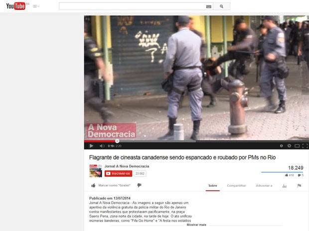 Vdeo mostra agresso a jornalista durante protesto na Tijuca, no Rio