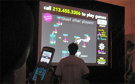 Telefone celular comanda games exibidos em teles dos EUA