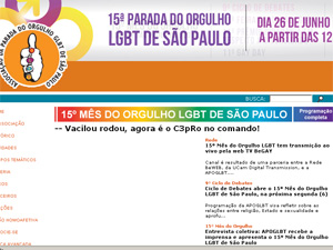 Site oficial da Parada Gay de So Paulo  novamente invadido