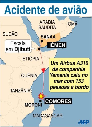 Airbus da Yemenia : o avio desapareceu aps tentar pousar 