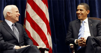 Obama e McCain prometem trabalhar juntos pelos EUA