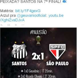 Em pgina oficial no Twitter, Santos provoca presidente do S