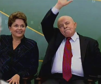 Lula  aplaudido em cerimnia de posse de novos ministros