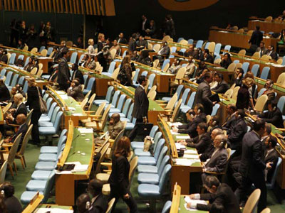 Diplomatas deixam plenrio durante discurso do presidente do Ir na ONU