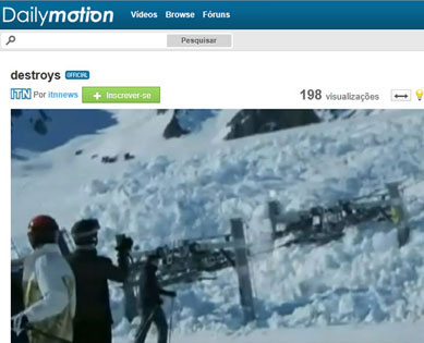 Presos em telefrico, turistas filmam avalanche que destruiu resort francs