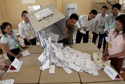 Terminam as eleies legislativas do Camboja