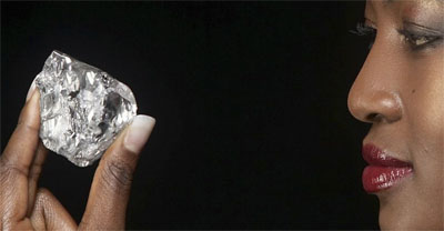 Diamante de 478 quilates  encontrado no Lesotho