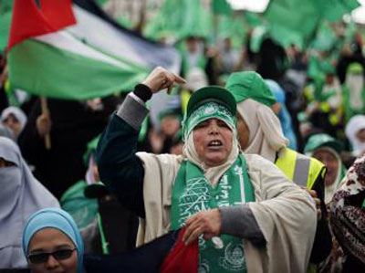 Multido  esperada para comemorar 25 anos do Hamas em Gaza 