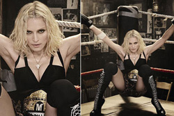 Madonna vira pugilista sexy em ensaio.