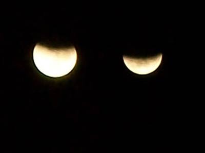 Internautas fotografam eclipse lunar