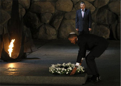 Em visita a Jerusalm, Obama promete apoio a Israel