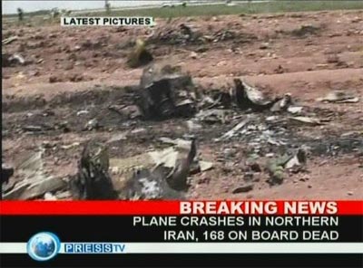 Avio iraniano cai com 168 pessoas a bordo 